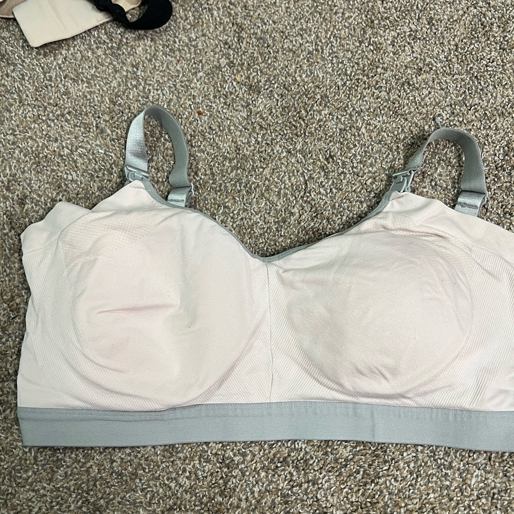 Cacique Pink and Gray Supportive Bra Intimates-Nursing bra